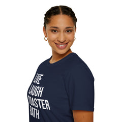 Live Laugh Toaster Bath Tee - Dark Humor Graphic Parody Shirt
