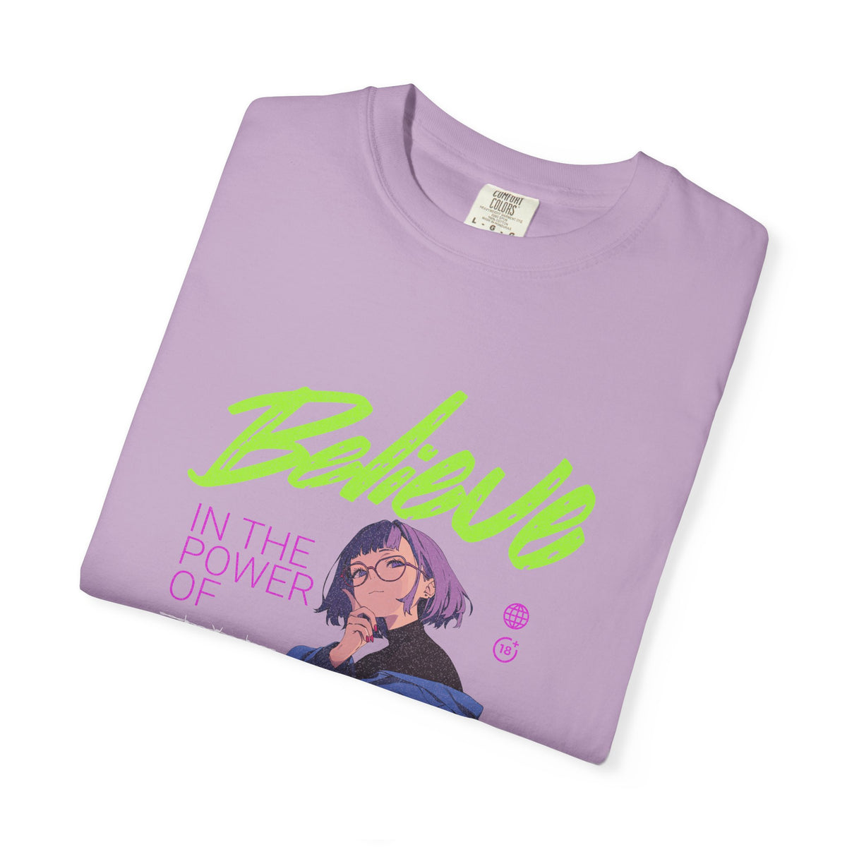 Kawaii Anime Tee - Believe Y2K Girl Design - Cute Gift