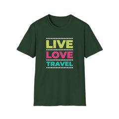 Cool Travel Shirt - Live Love Travel Lifestyle Tee Gift