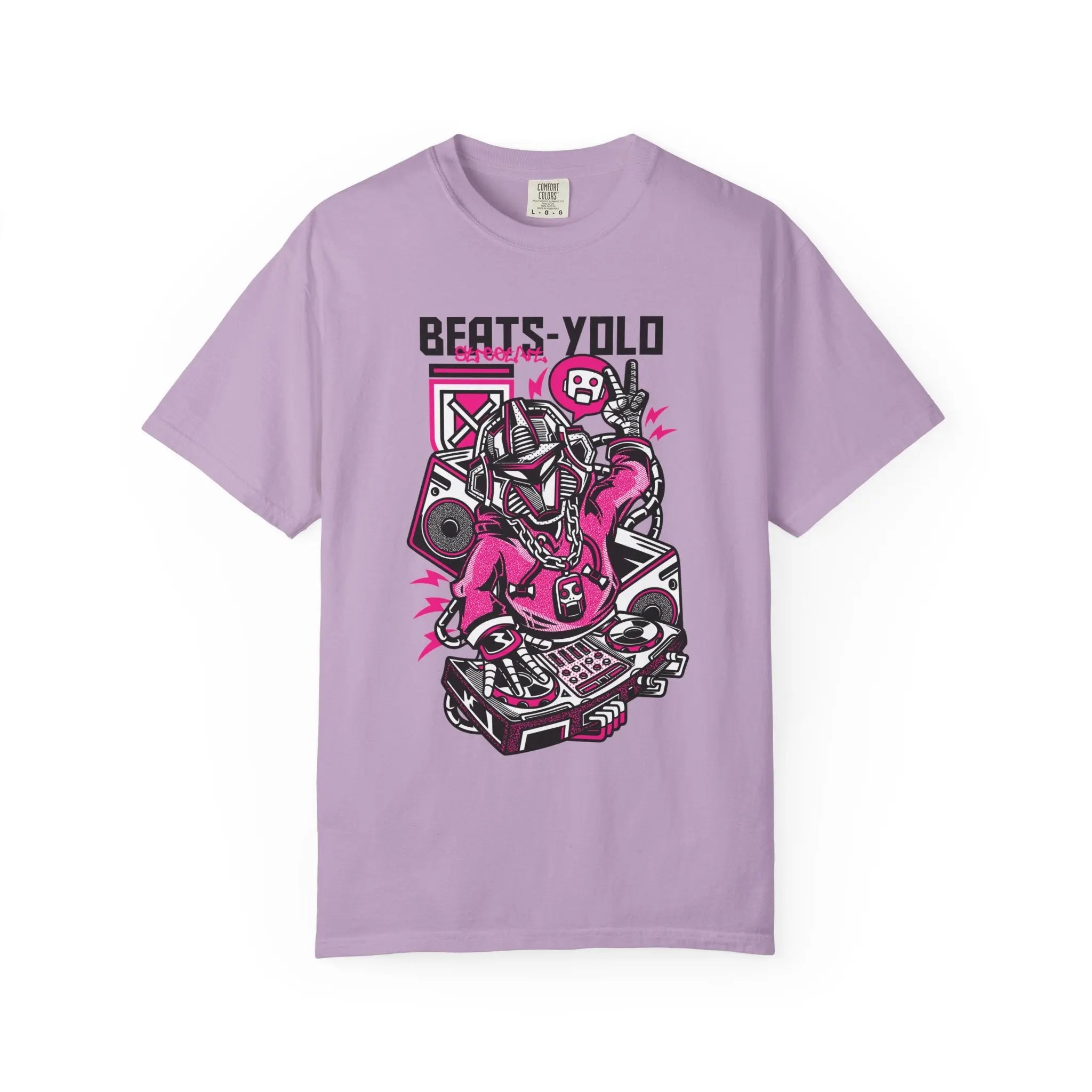 Beats YOLO DJ Robot On The Decks Music Art T-Shirt - Sinful Threads