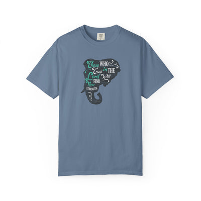 Trust in the Lord Will Find Strength Christian T-Shirt - Sinful Threads