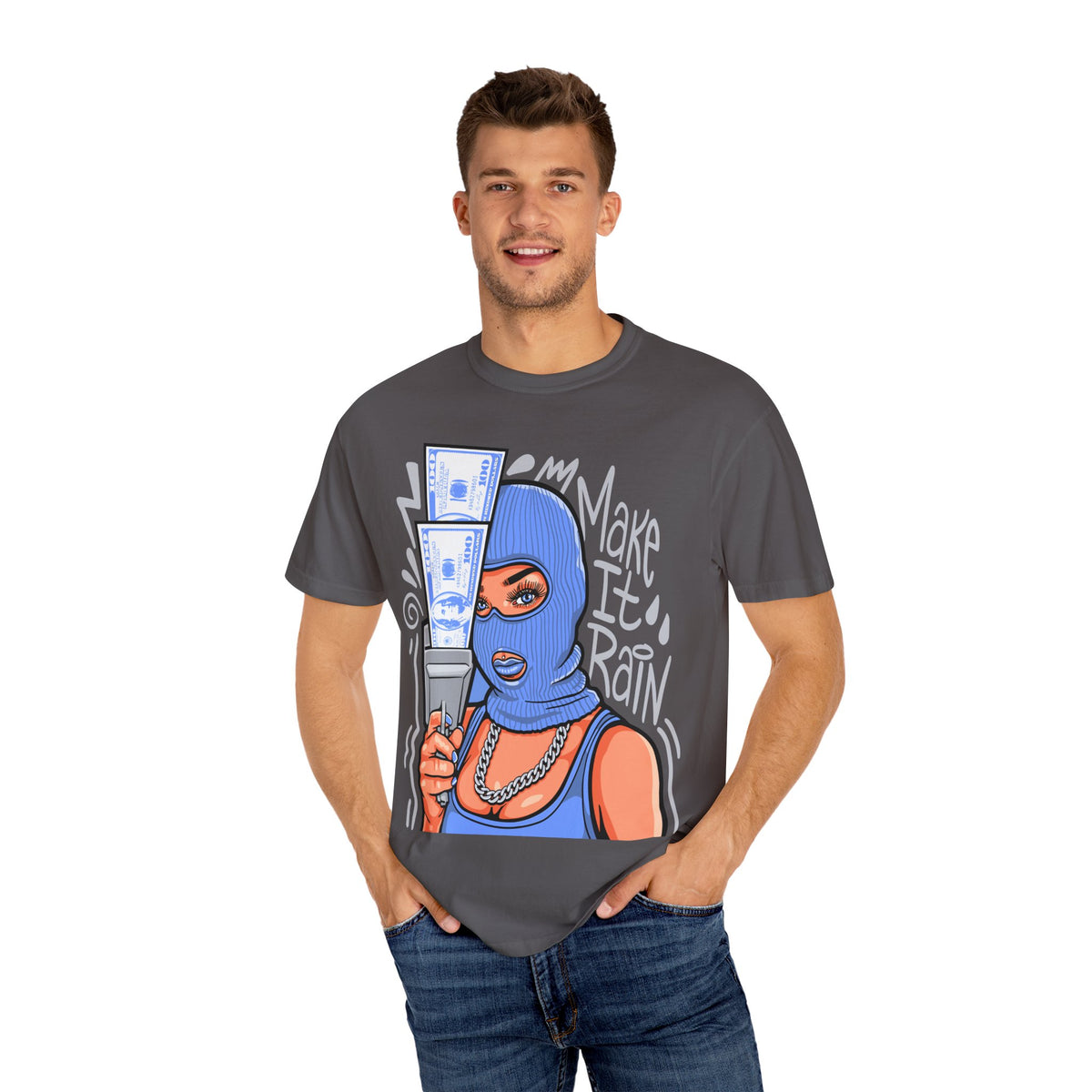 Money Gangster Shirt - Make It Rain Girl Tee for Hip Hop Fans