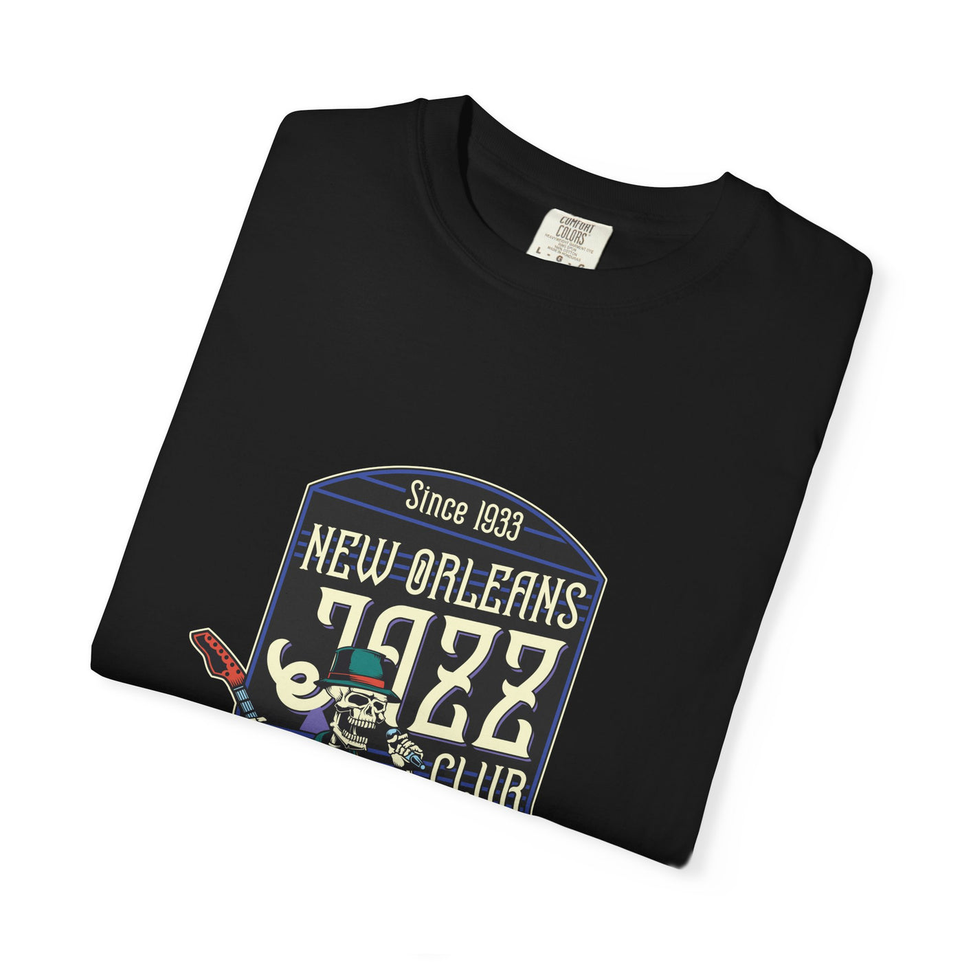 New Orleans Jazz Shirt - Jazz Club Skull Tee, NOLA Music Gift - Sinful Threads