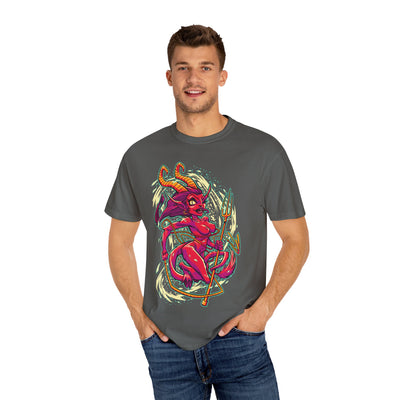 Female Krampus T-Shirt - Cute She Devil Cartoon Tee - Sinful Threads