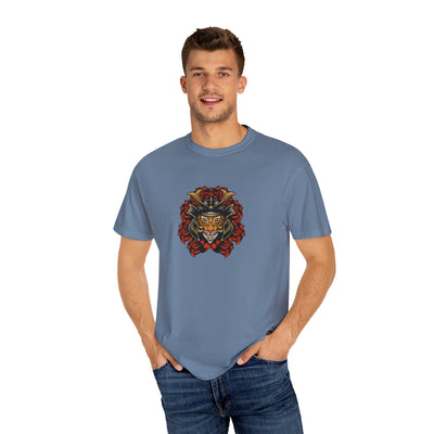 Samurai Tiger Shirt - Japanese Floral Tee - Cool Art Gift - Sinful Threads