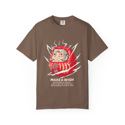 Daruma Good Luck Charm Japanese Graphic Tee Design - Sinful Threads