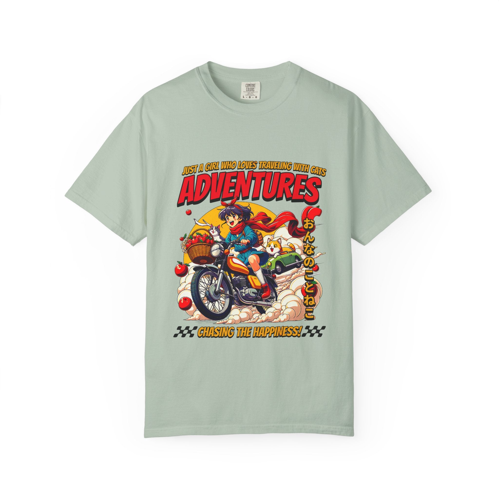Cat Motorcycle Tee - Anime Adventure Top - Perfect Gift - Sinful Threads