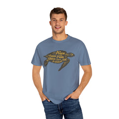 Sea Turtle Peace Comes From Within Design Graphic T-Shirt - Sinful Threads