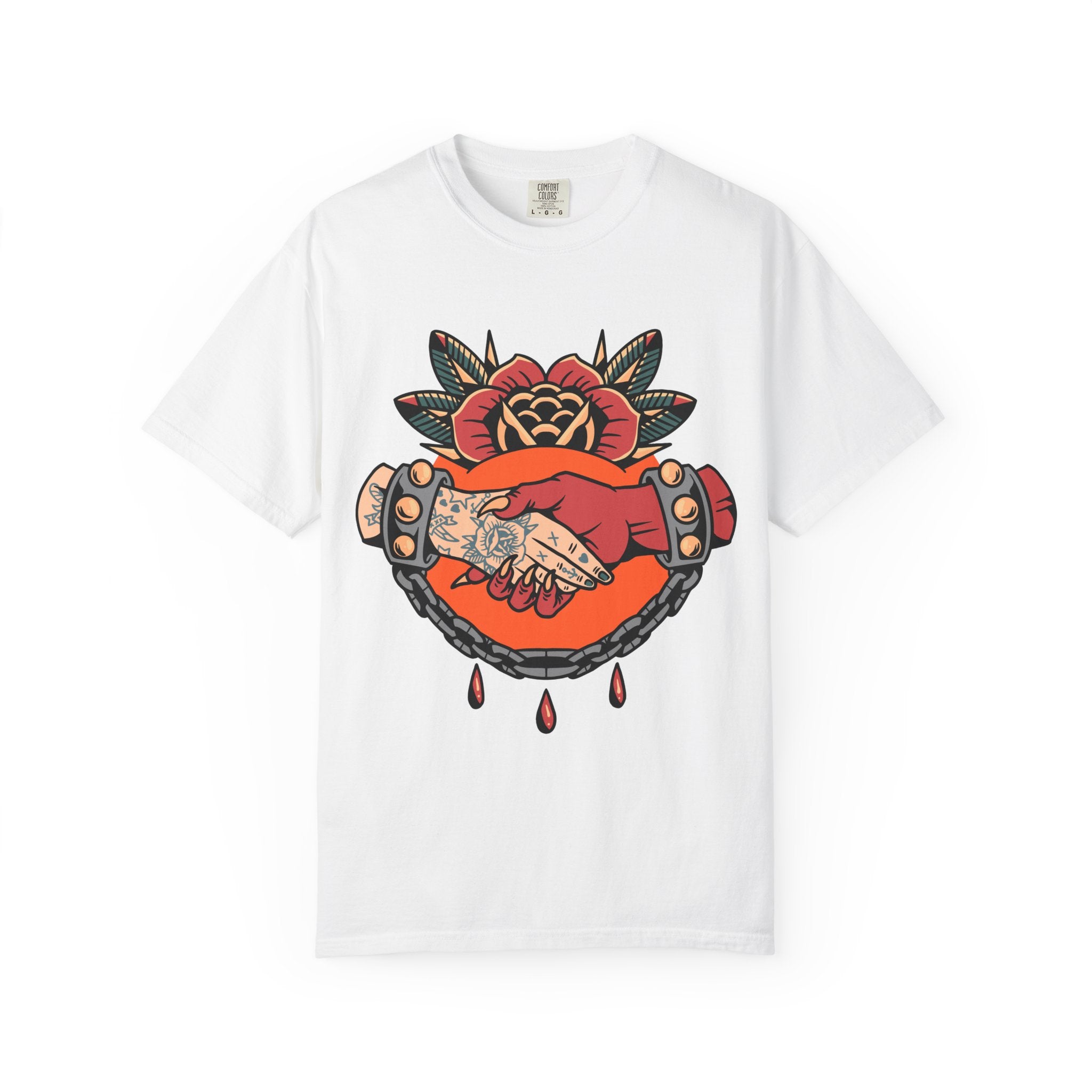 Devil Tattoo Shirt - Deal With Devil Tee - Occult Clothing - Sinful Threads