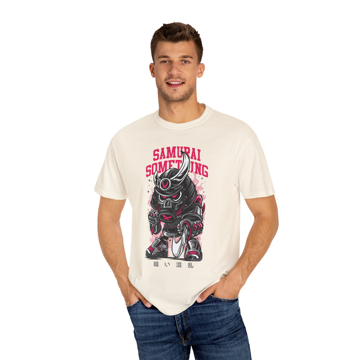 Samurai Something Dark Distressed Design T-Shirt