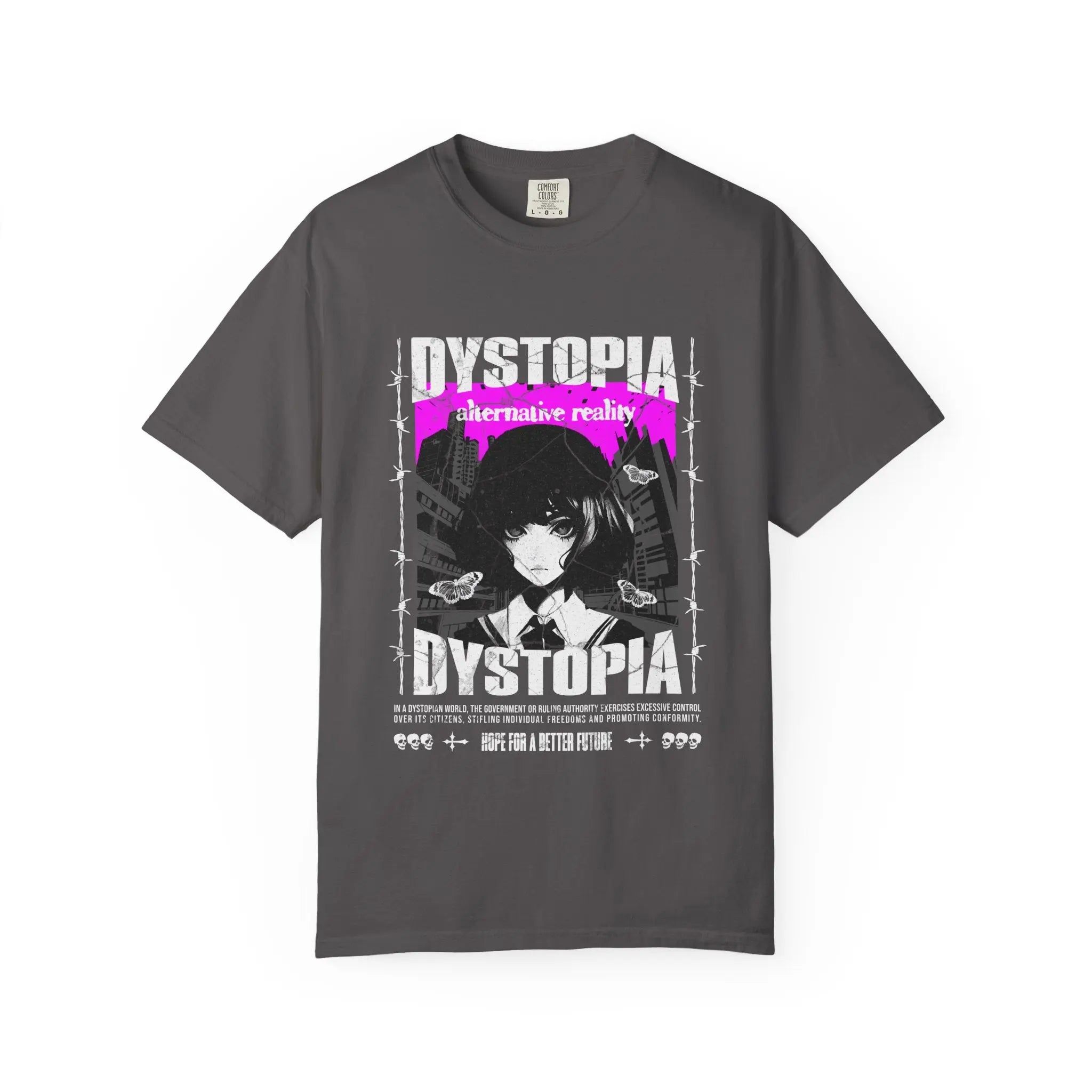 Dark Academia Tee - Urban Grunge Anime Girl Aesthetic - Sinful Threads