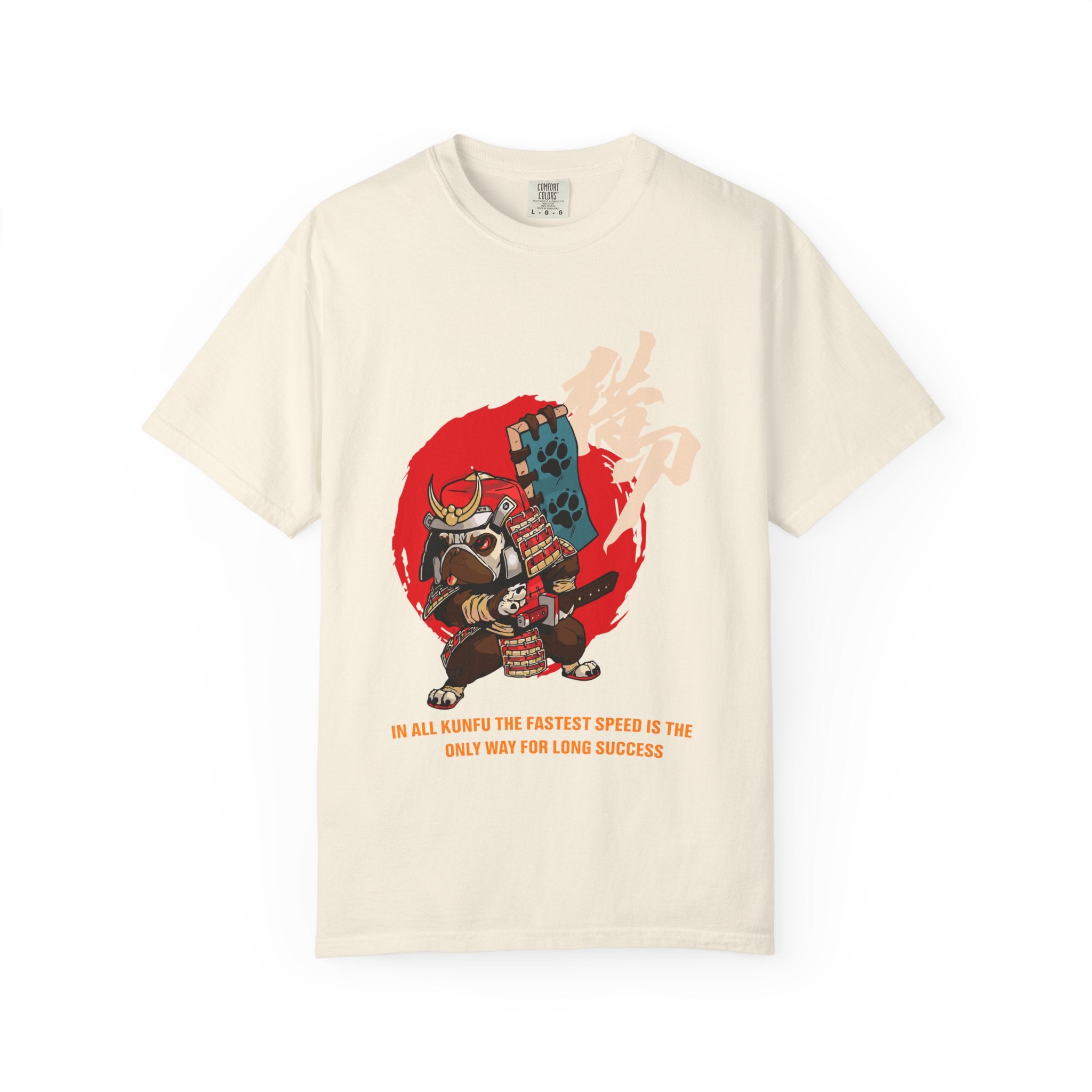 Pug Dog Graphic Tee Japanese Samurai Art Gift - Sinful Threads