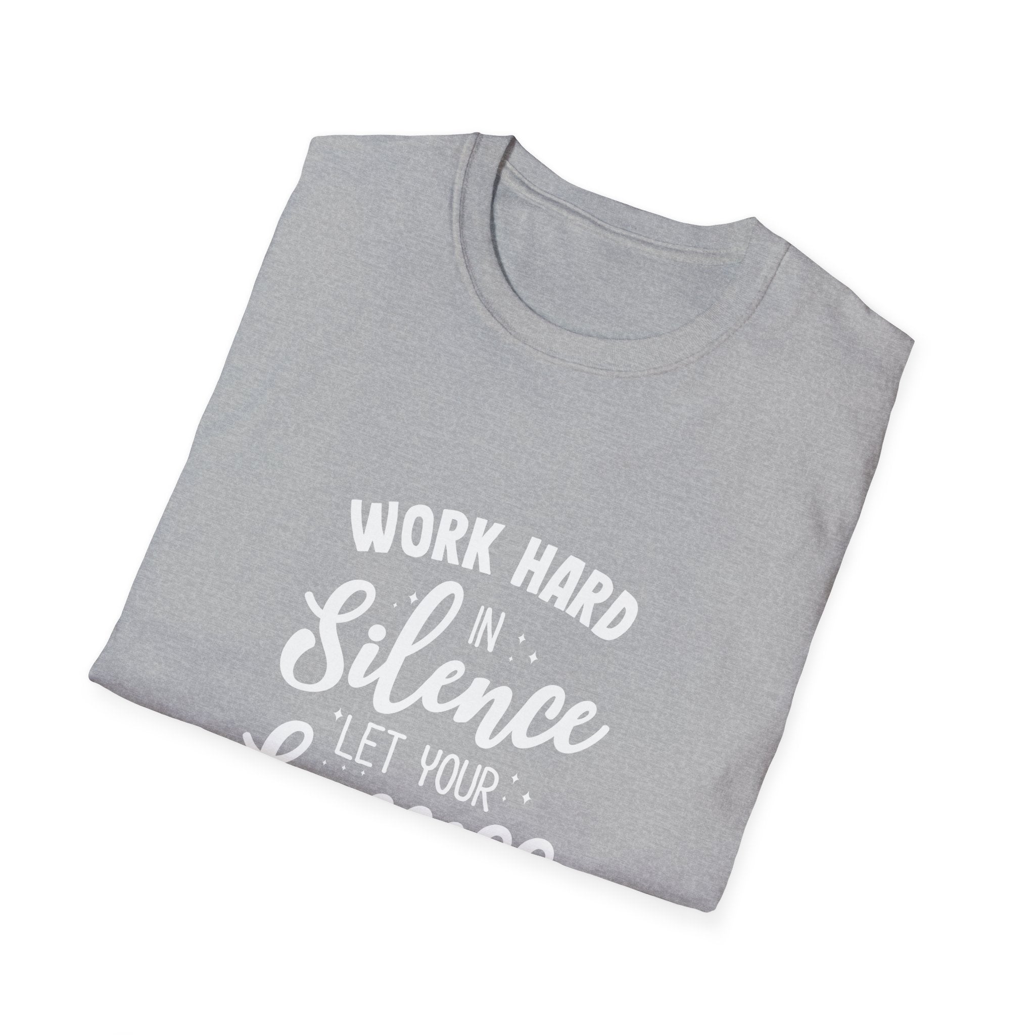 Work Hard Silence Tee - Silent Hustle Graphic Tshirt - Sinful Threads