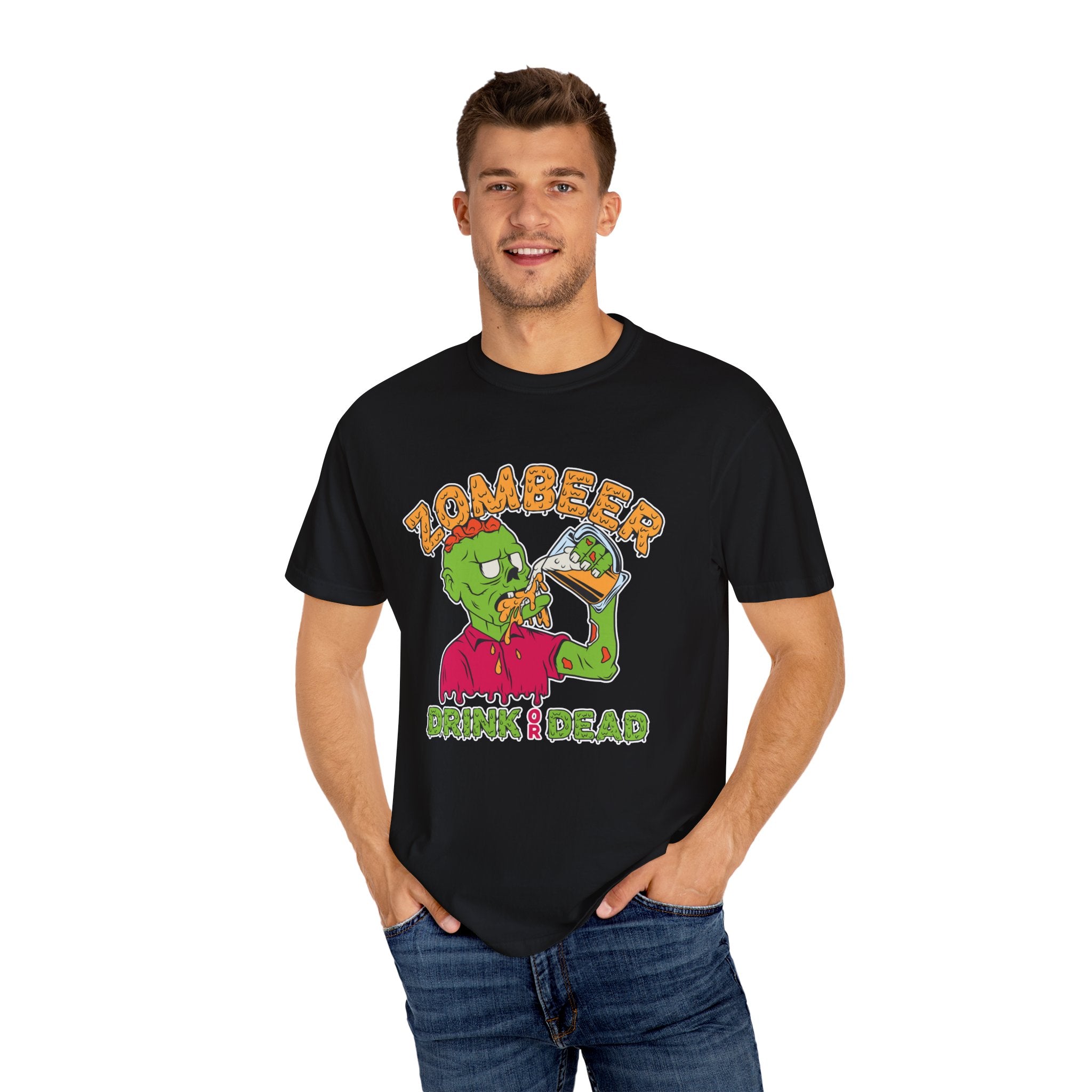 Funny Zombie Shirt - Zombeer Drink Dead Tee - Beer Gift - Sinful Threads