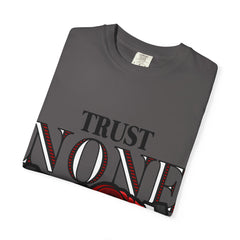 Trust None Tee – Snake Handshake Dark Streetwear