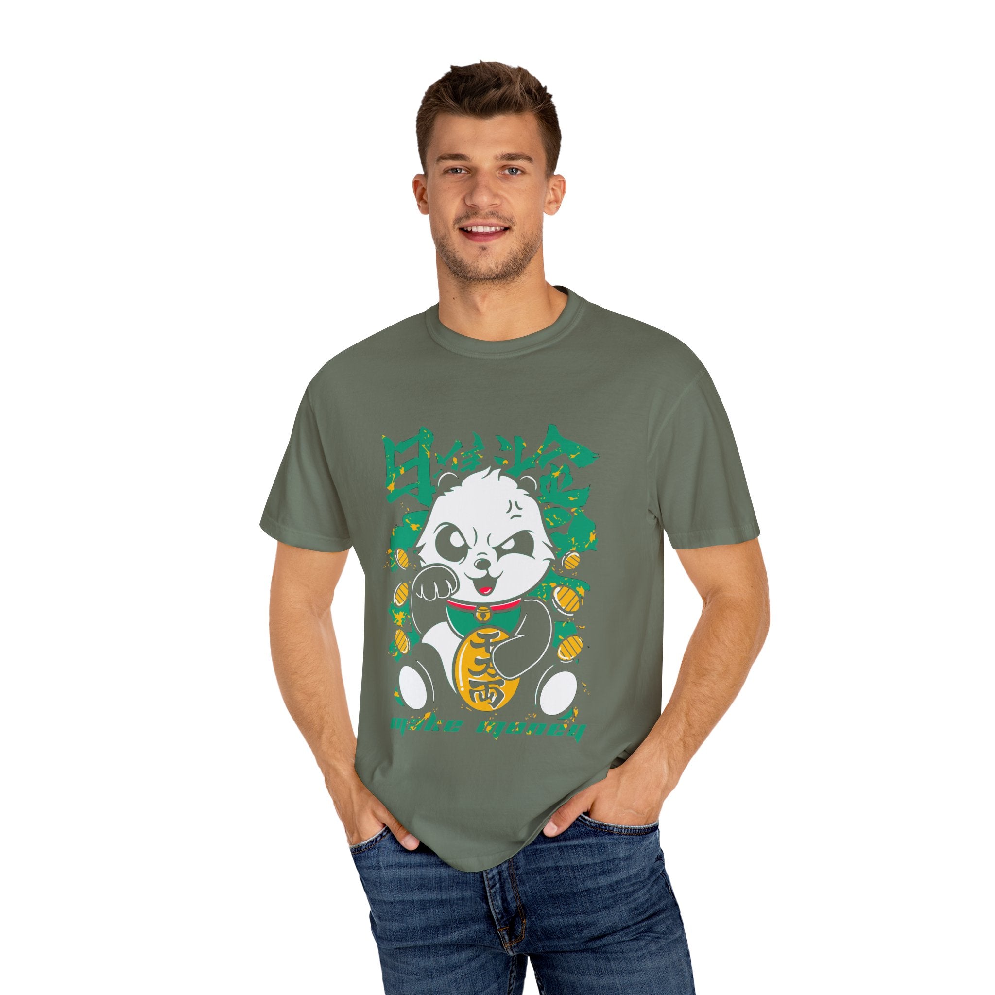 Lucky Panda Fortune Tee - Make Money Graphic Design - Sinful Threads