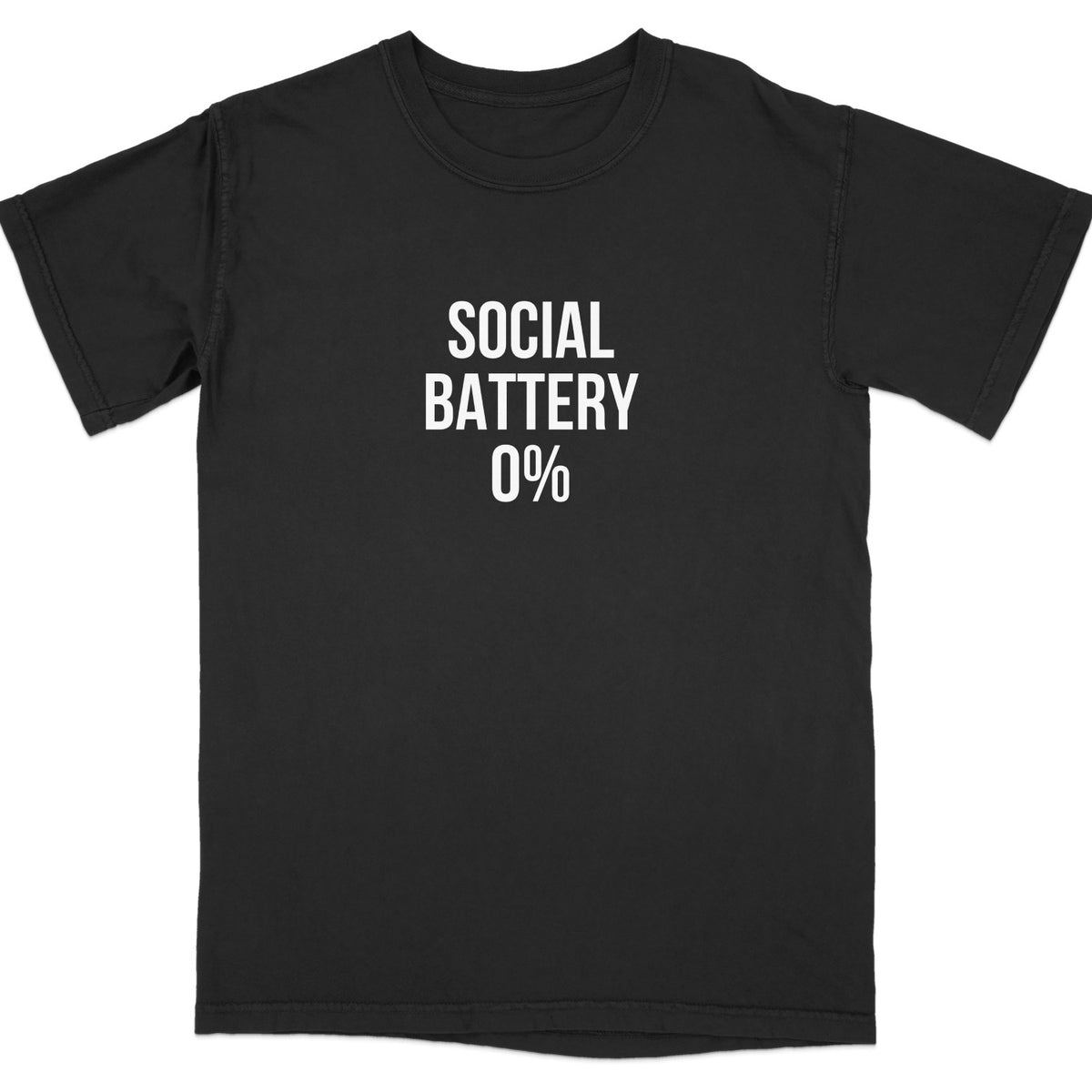 Social Battery 0% Statement Tee product