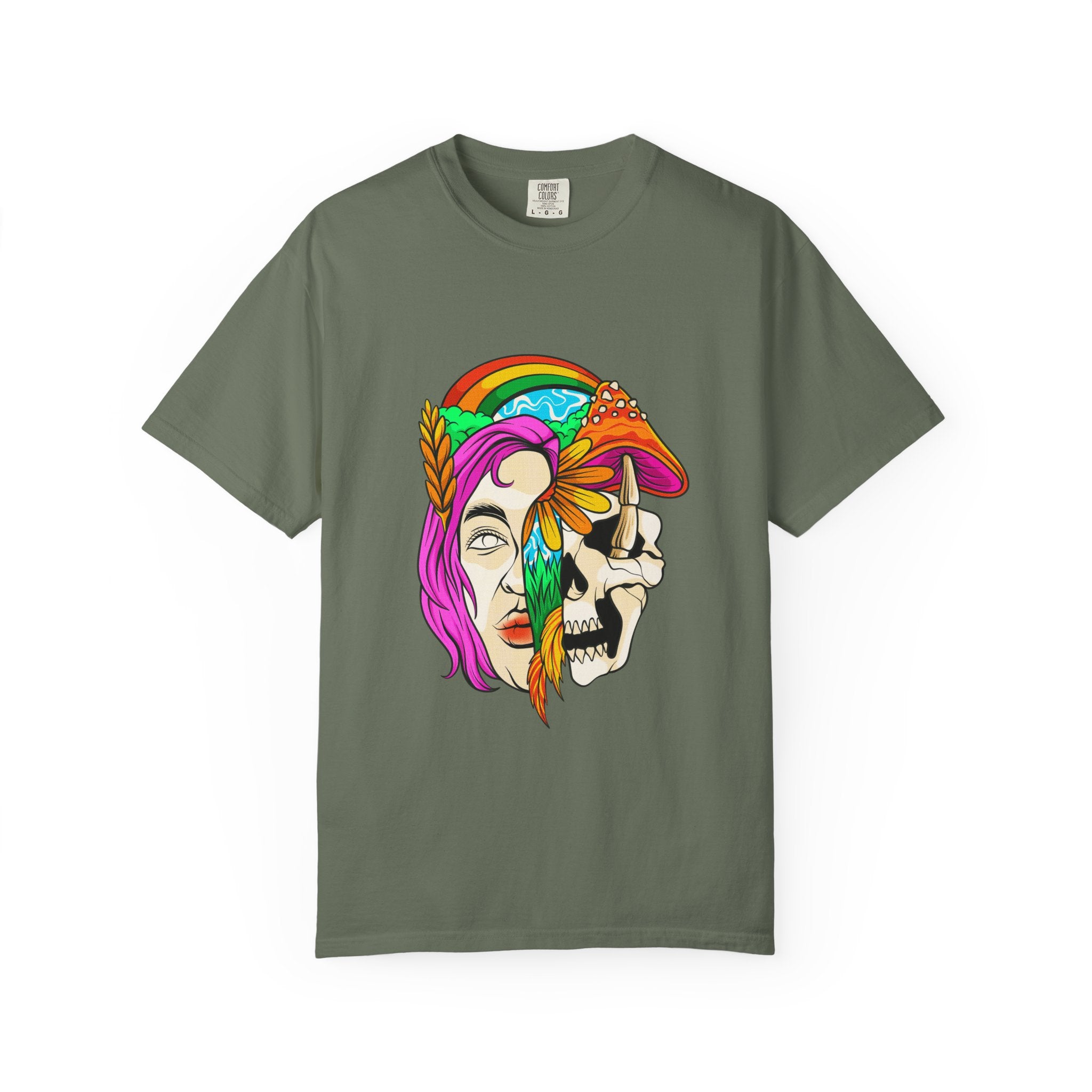 Psychedelic Skull Tee - Colorful Trippy Clothing for Women - Sinful Threads