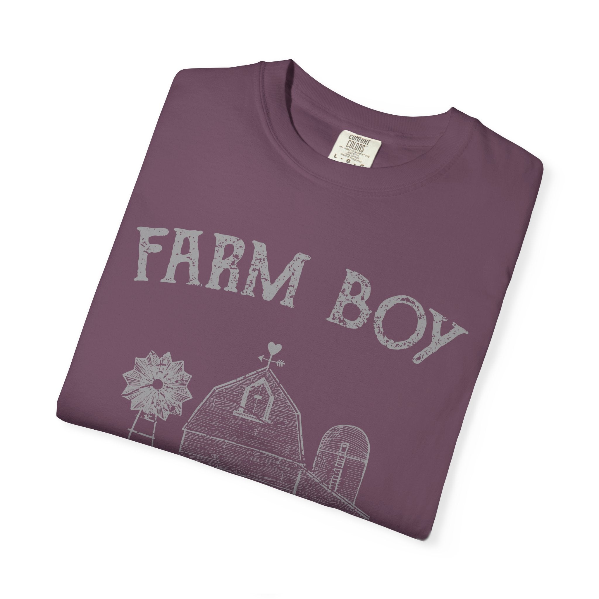 Farm Boy Fresh Organic Farmhouse Barn Windmill Graphic T-Shirt - Sinful Threads