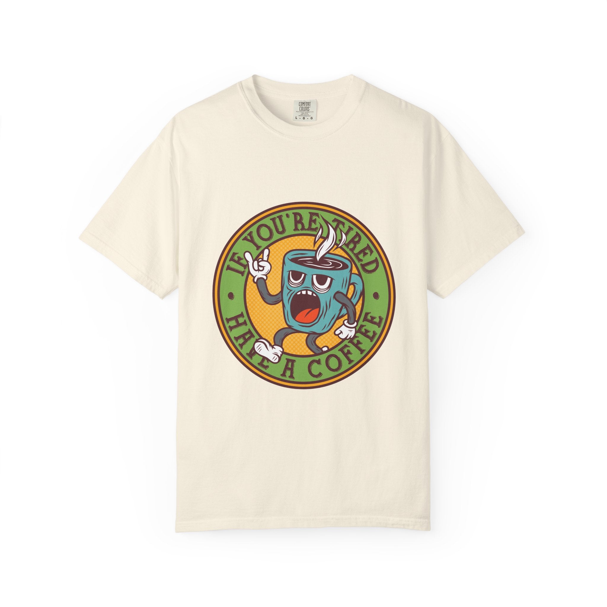 Funny Coffee Shirt - Tired Needs Coffee - Sarcastic Quote Tee - Sinful Threads