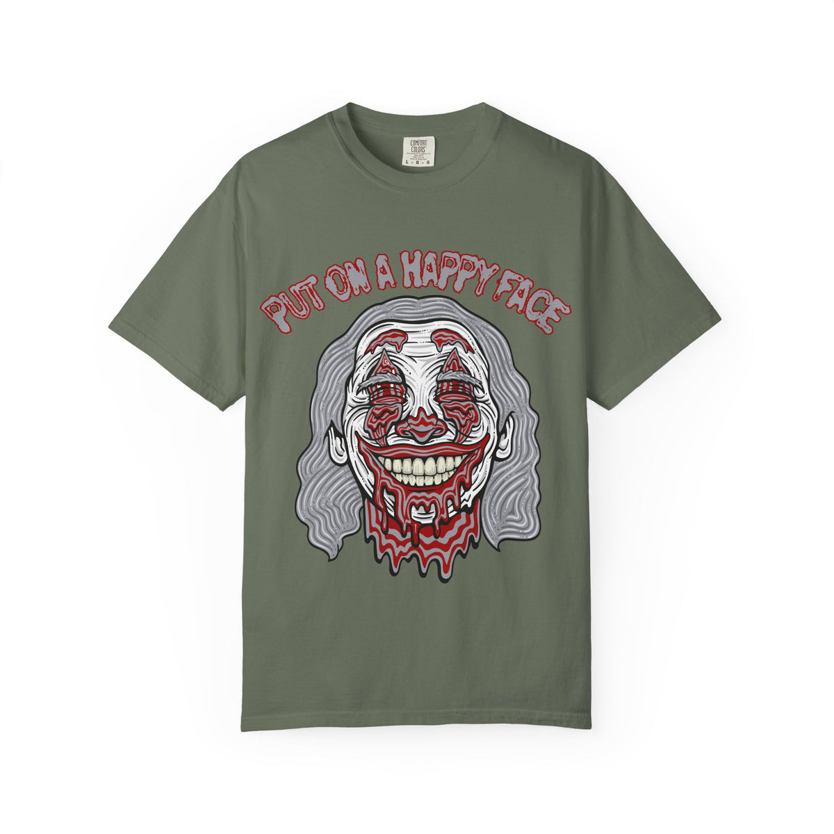 Trippy Clown Shirt - Put On Happy Face Psychedelic Tee Fun