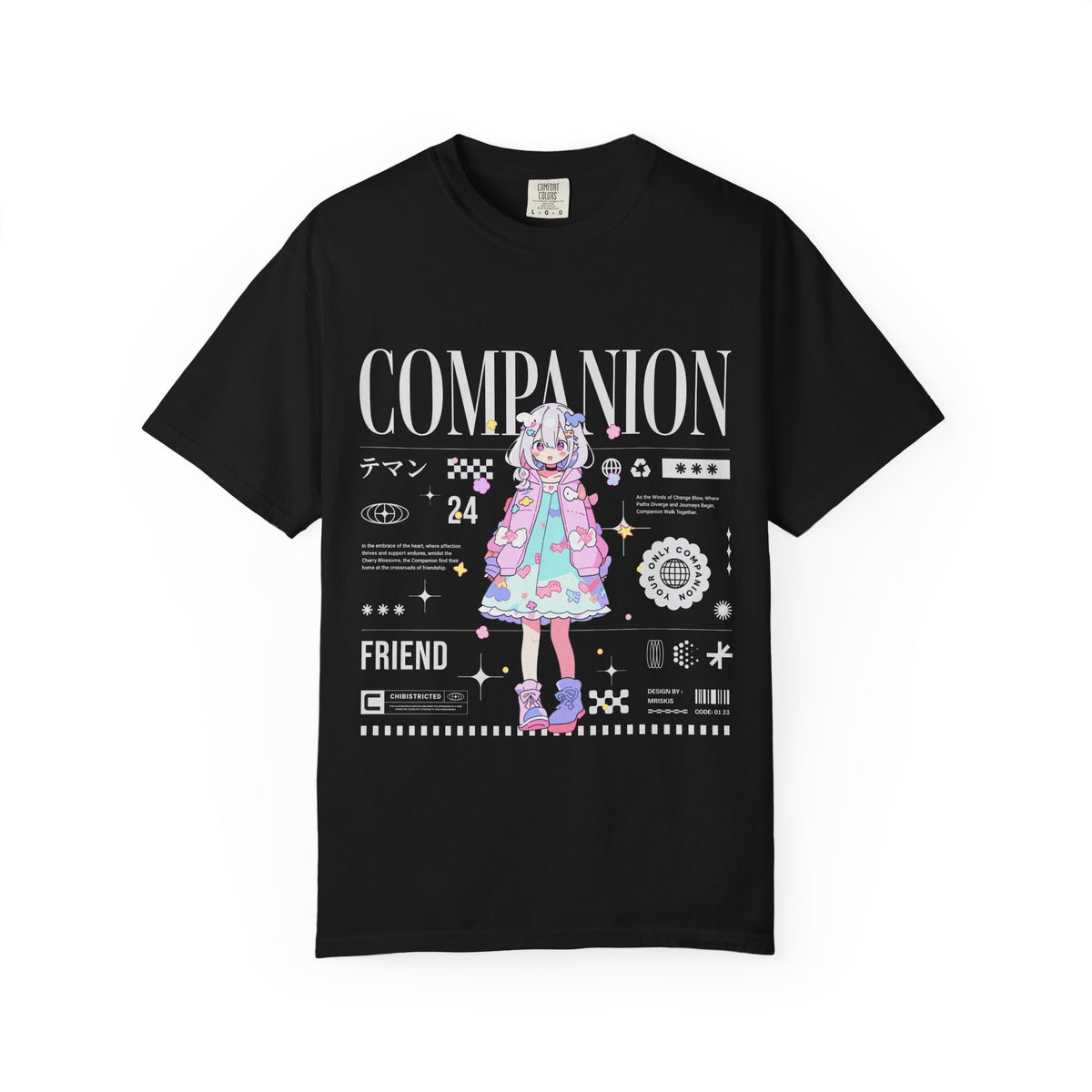 Kawaii Anime Tee - Pastel Girl Chibi Design - Cute Gift