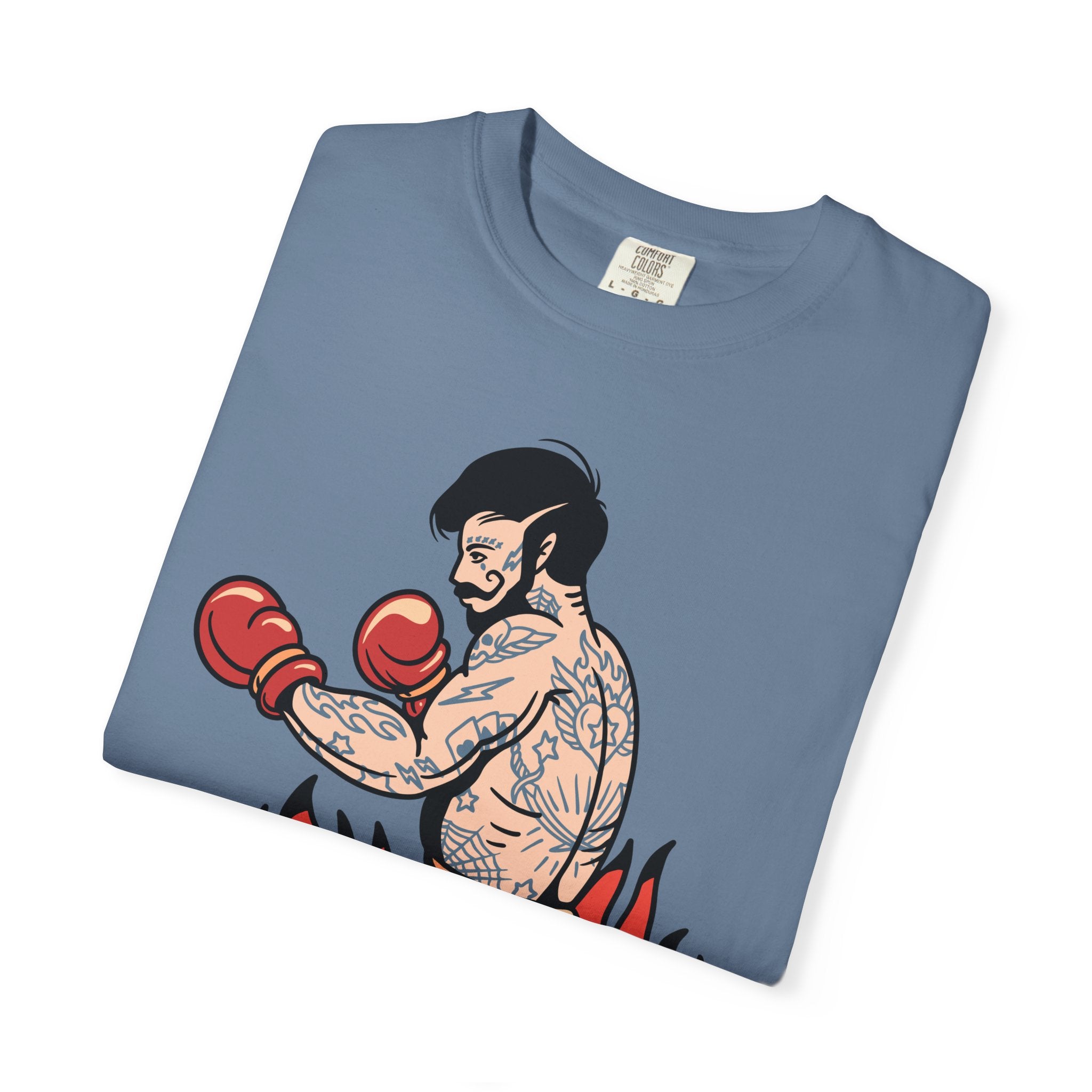 Tattooed Boxer Shirt - Boxing Illustration Tee, Tattoo Gift - Sinful Threads