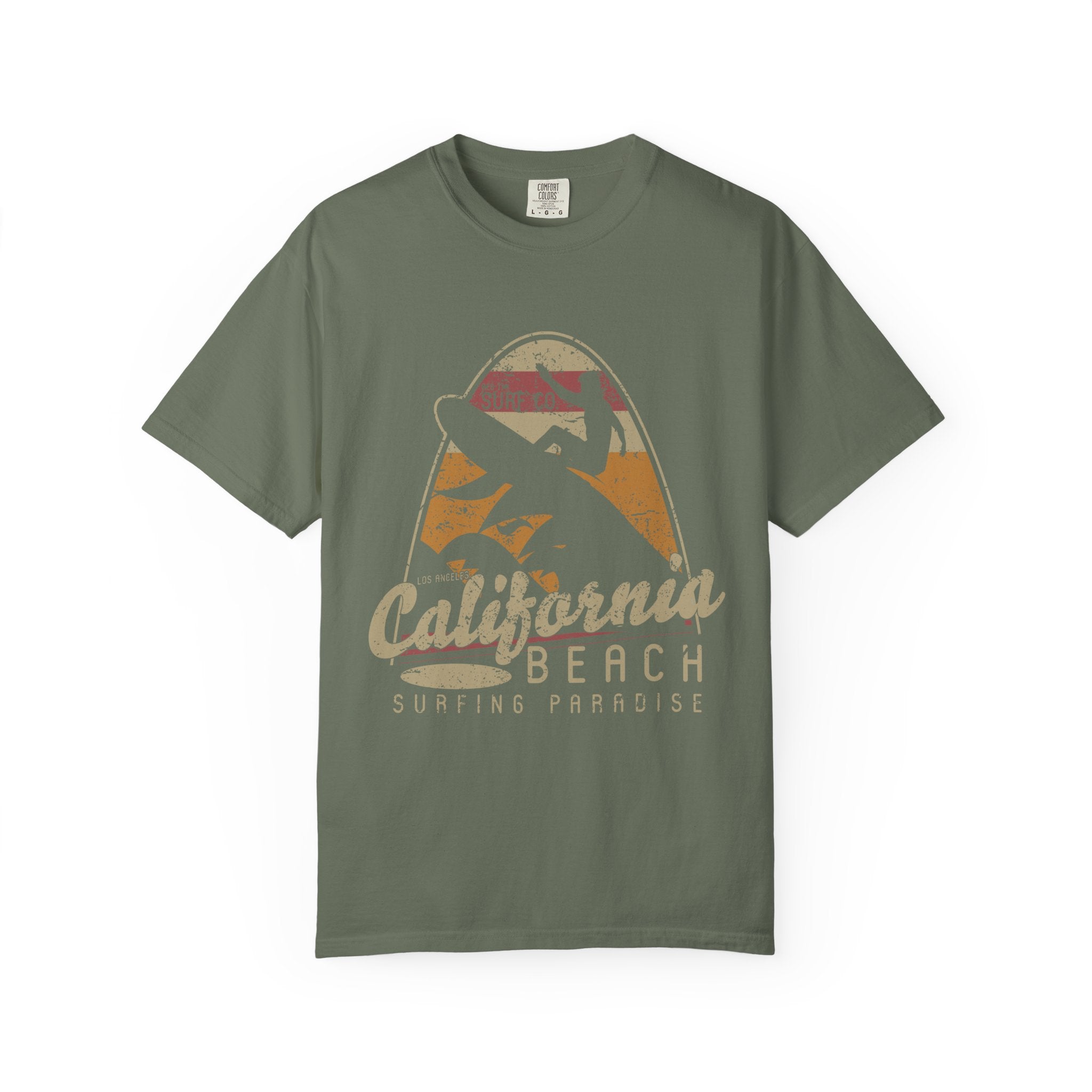 Los Angeles California Beach Surfing Paradise Style T-Shirt - Sinful Threads