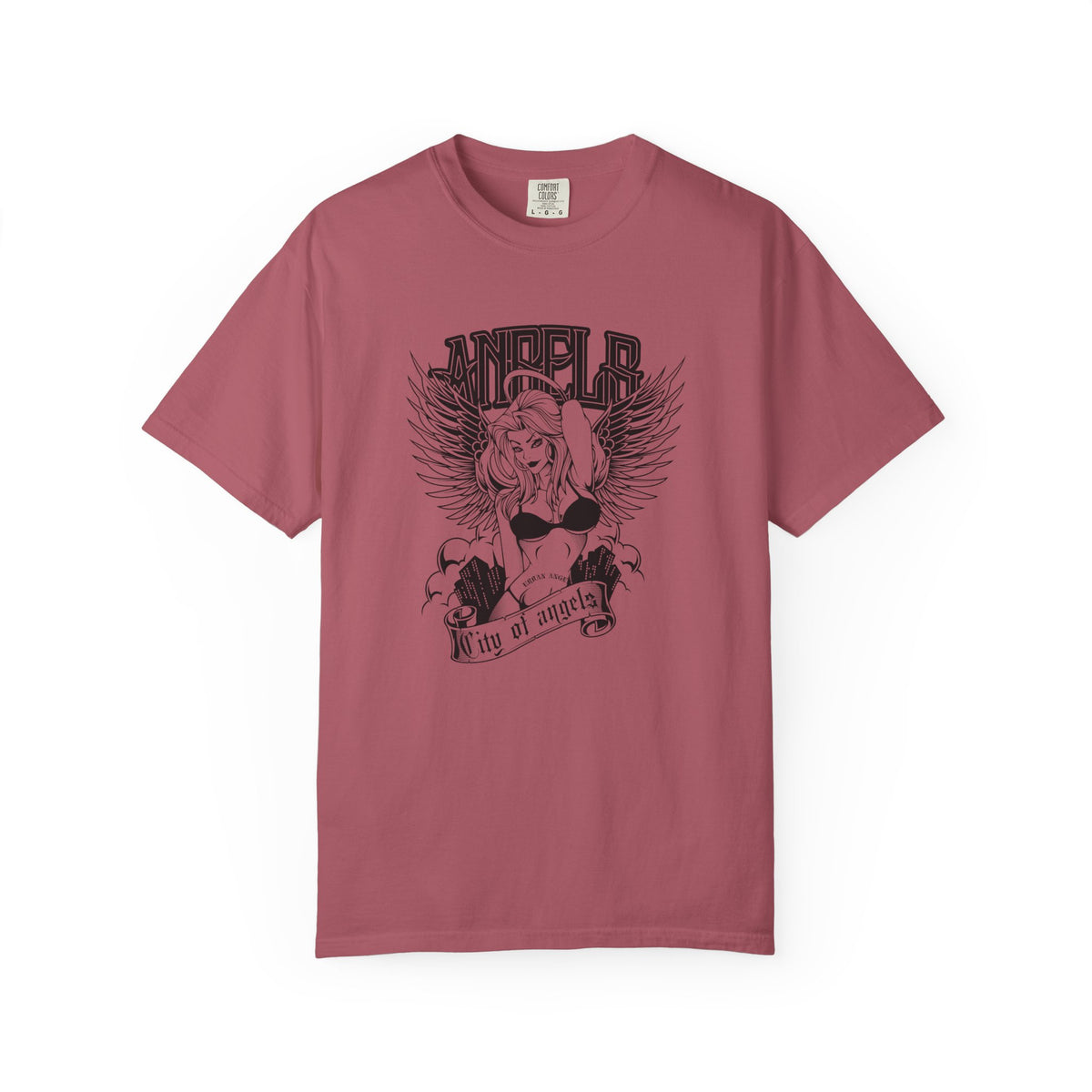 City of Angels Urban Angel Girl with Wings Graphic T-Shirt