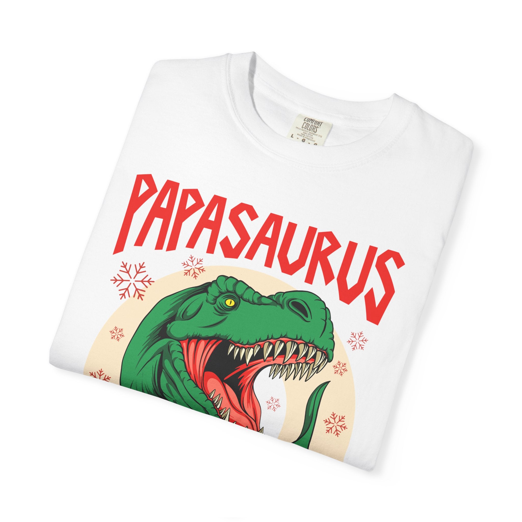 Christmas Papasaurus Shirt - Festive T-Rex Tee Holiday Gift - Sinful Threads
