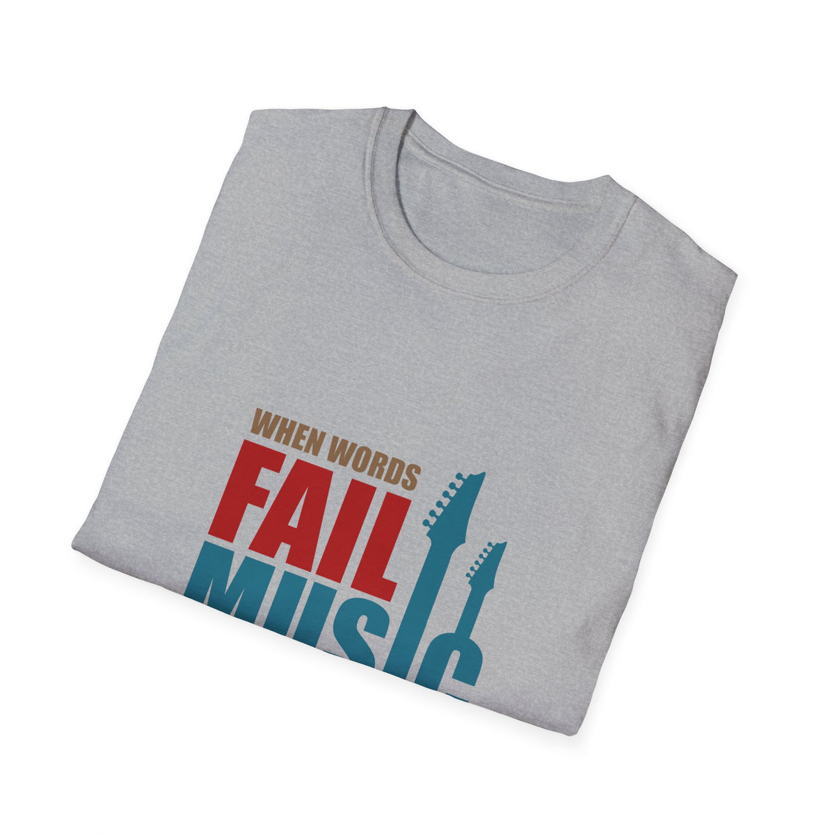 When Words Fail Music Tee - Music Speaks Graphic Shirt - Sinful Threads