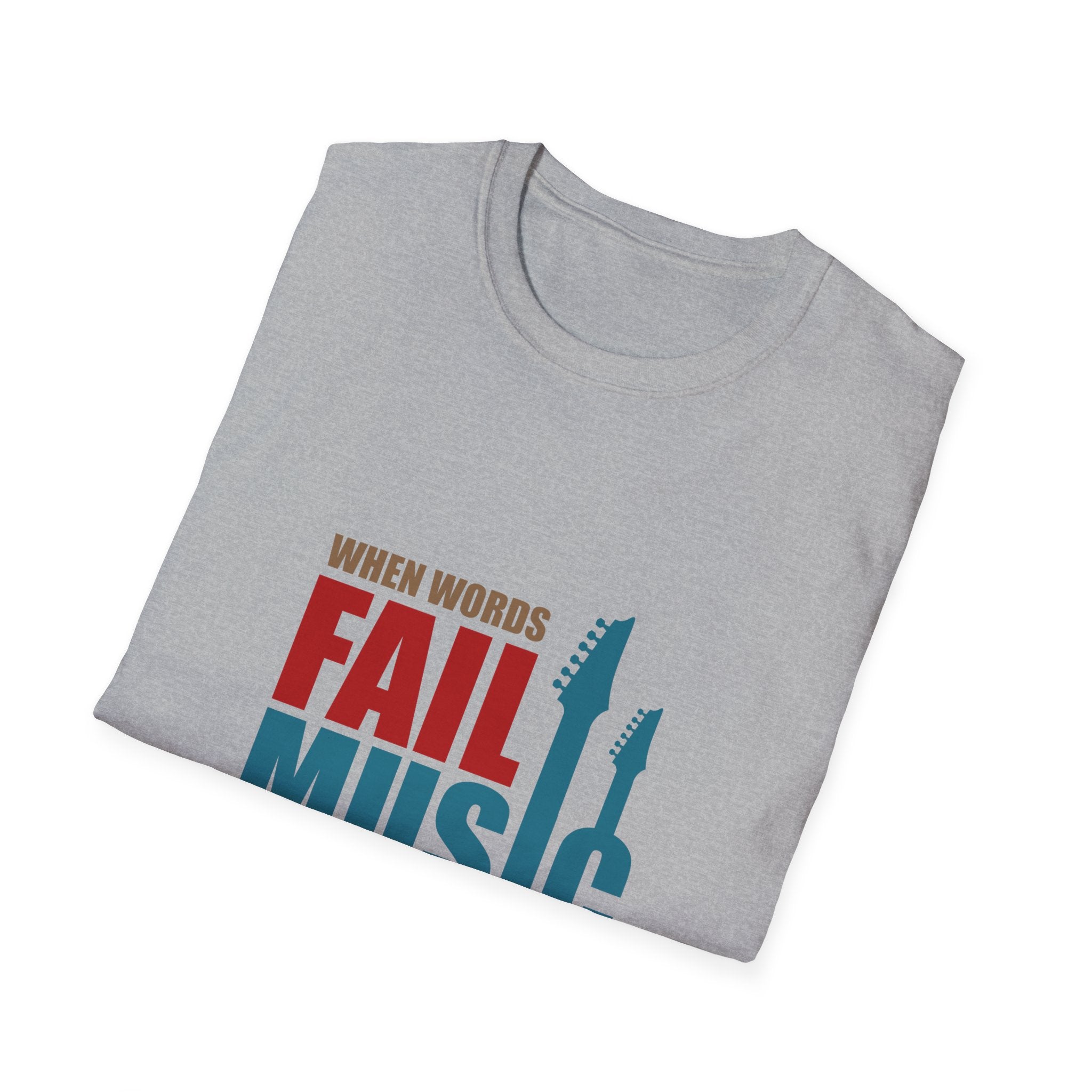 When Words Fail Music Tee - Music Speaks Graphic Shirt - Sinful Threads