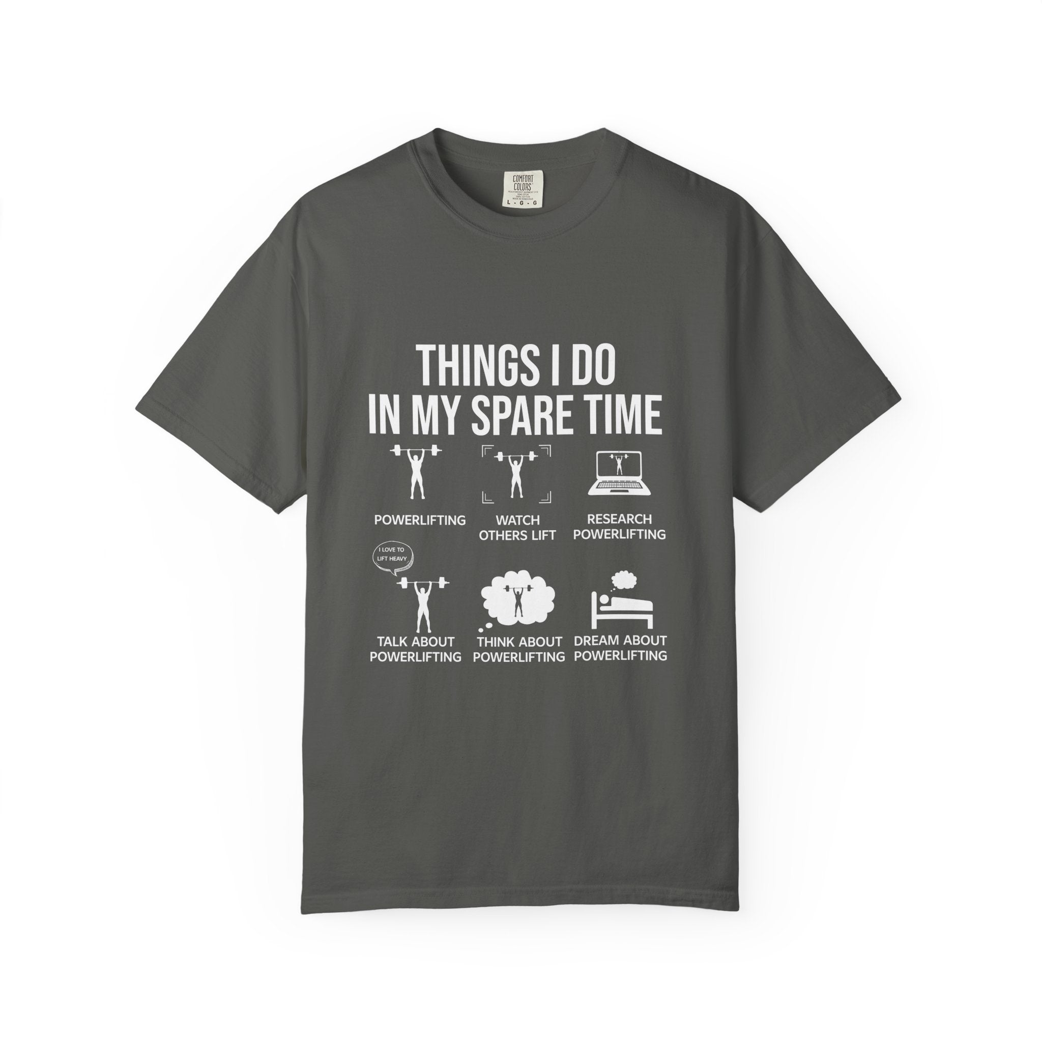 Things I Do Powerlifting T-Shirt - Funny Gym Gift - Sinful Threads