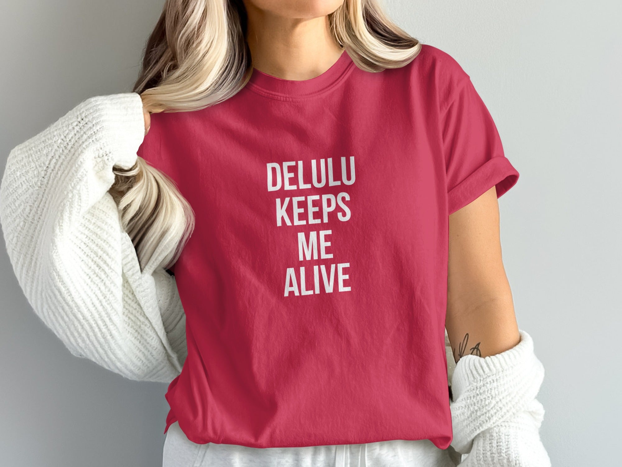 Delulu Keeps Me Alive Graphic T-Shirt product type