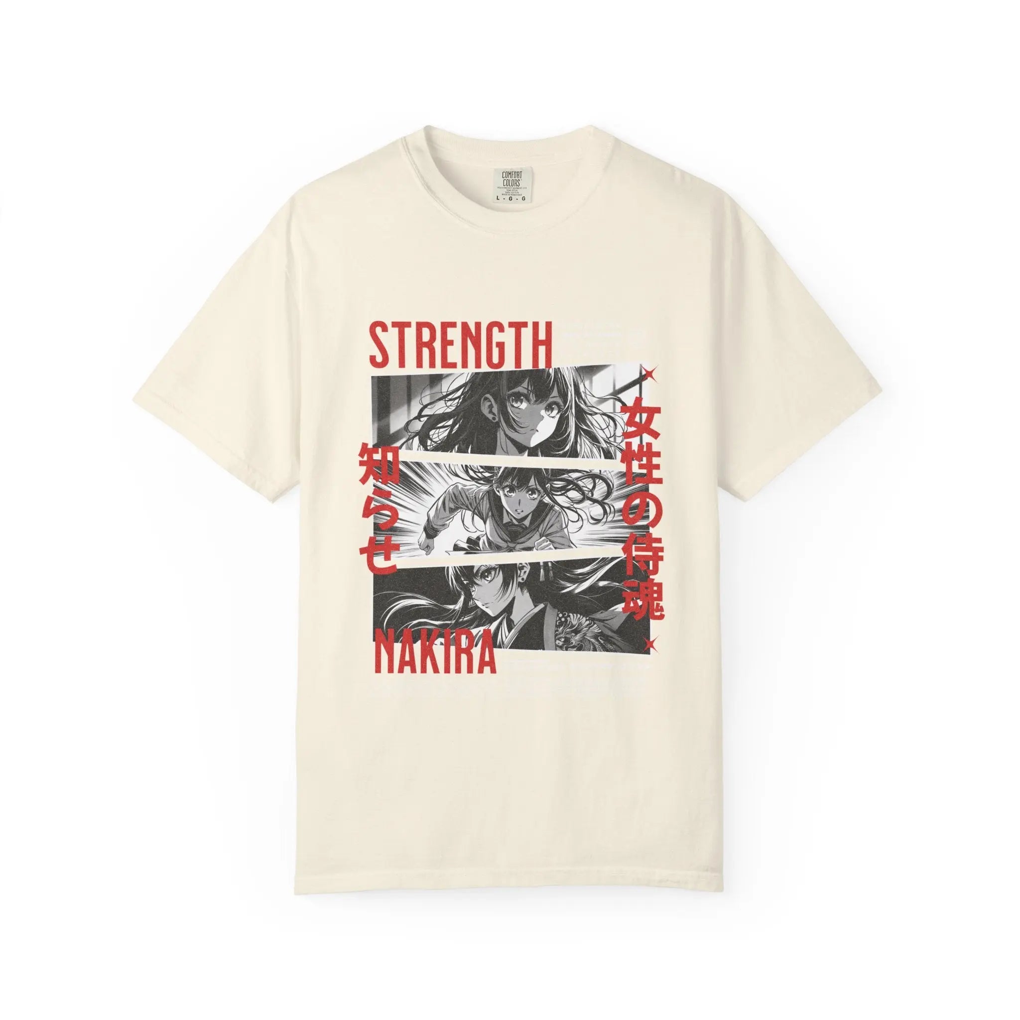 Strength Manga Tee - Cool Girl Samurai - Warrior Gift - Sinful Threads