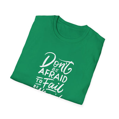 Motivational Quote Graphic Tee - Afraid Fail Not Try Shirt - Sinful Threads