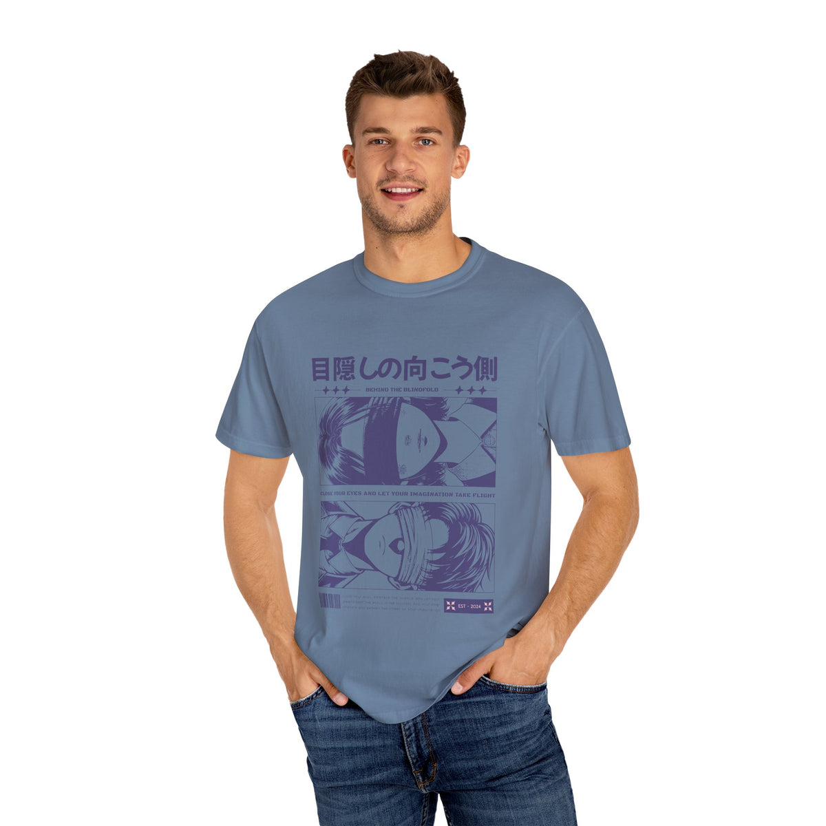 Blindfolded Anime Tee - Artistic Imagination - Dreamer Gift