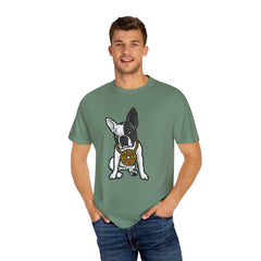 Cartoon French Bulldog with Gear Necklace Cool Dog T-Shirt