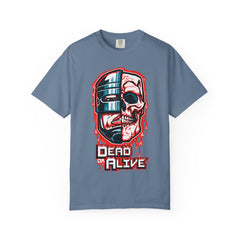 Robocop Dead or Alive Shirt with Robot Skull Design