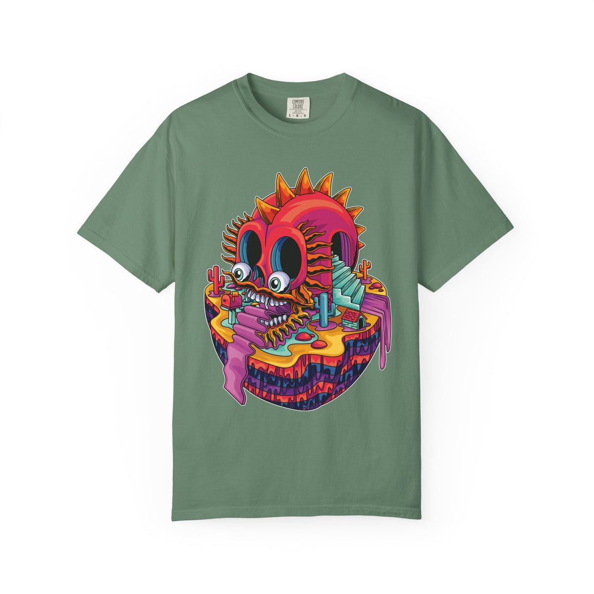 Fantasy Dragon Tee - Psychedelic Monument Valley Art Shirt