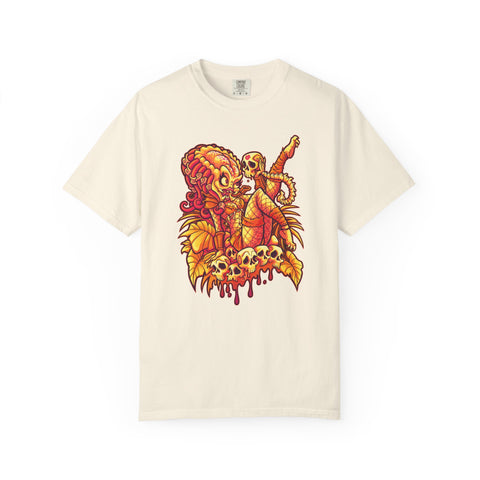 Alien Hunter Cartoon Tee - Cute She Predator Graphic Shirt