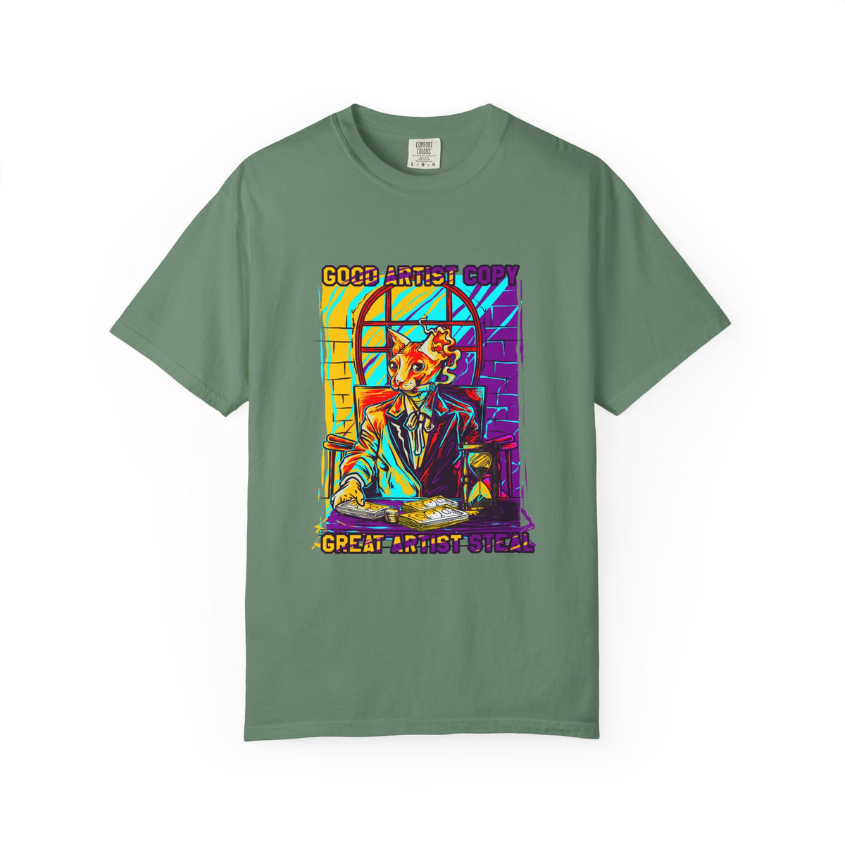 Good Artist Copy Great Artist Steal Funny Cat T-Shirt