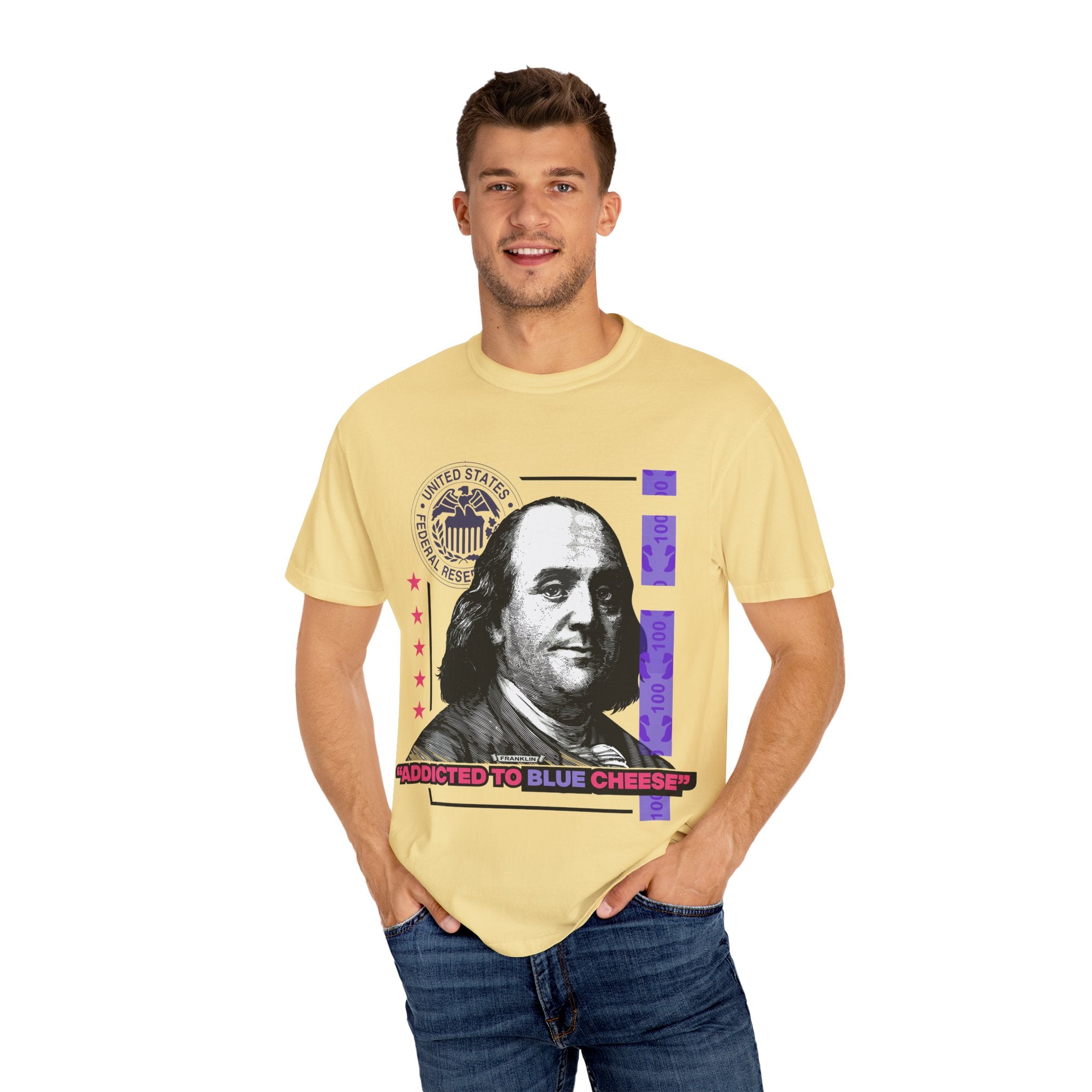 Blue Cheese Tee – Ben Franklin Dollar Bill Streetwear - Sinful Threads