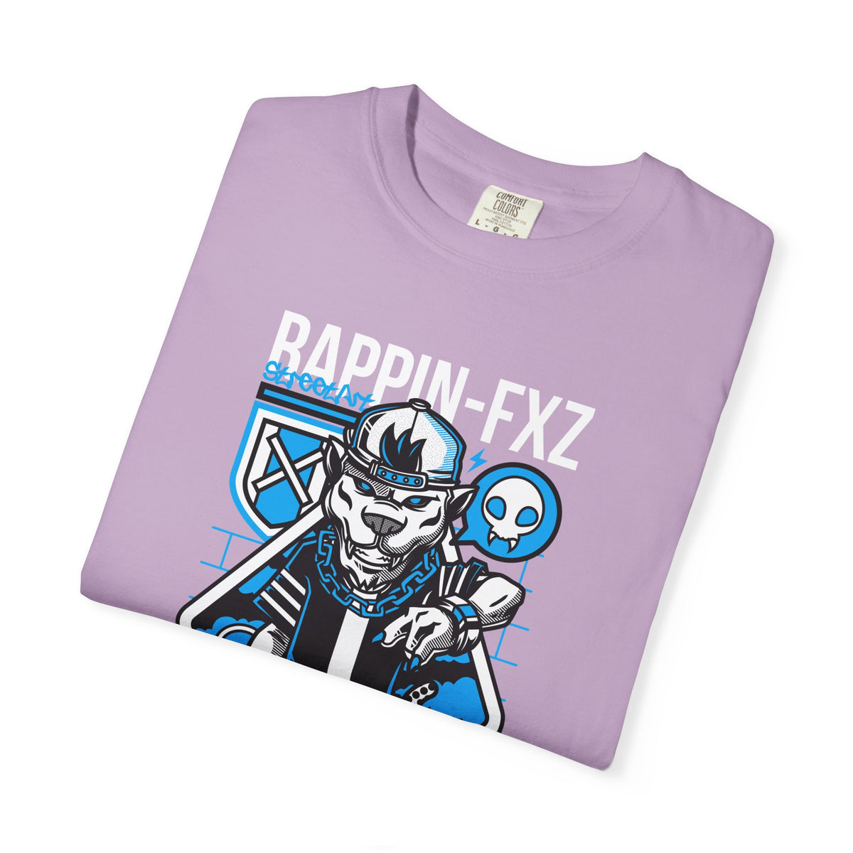 Gangster Wolf with Microphone Urban Art Drawing T-Shirt