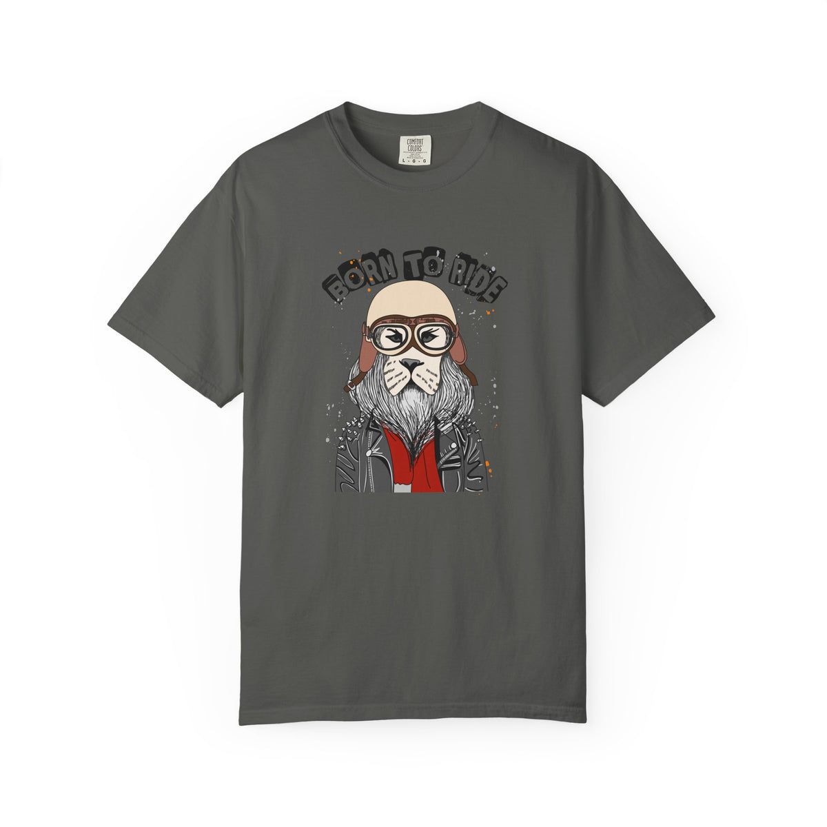 Born To Ride Dog Pilot Style Motorcycle Rider T-Shirt