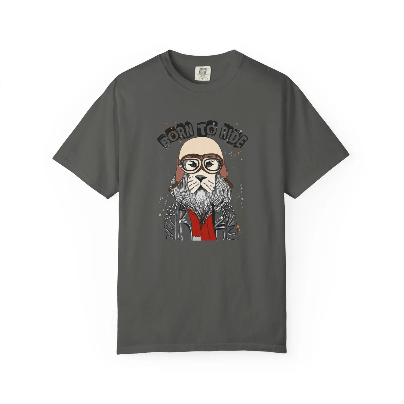 Born To Ride Dog Pilot Style Motorcycle Rider T-Shirt - Sinful Threads