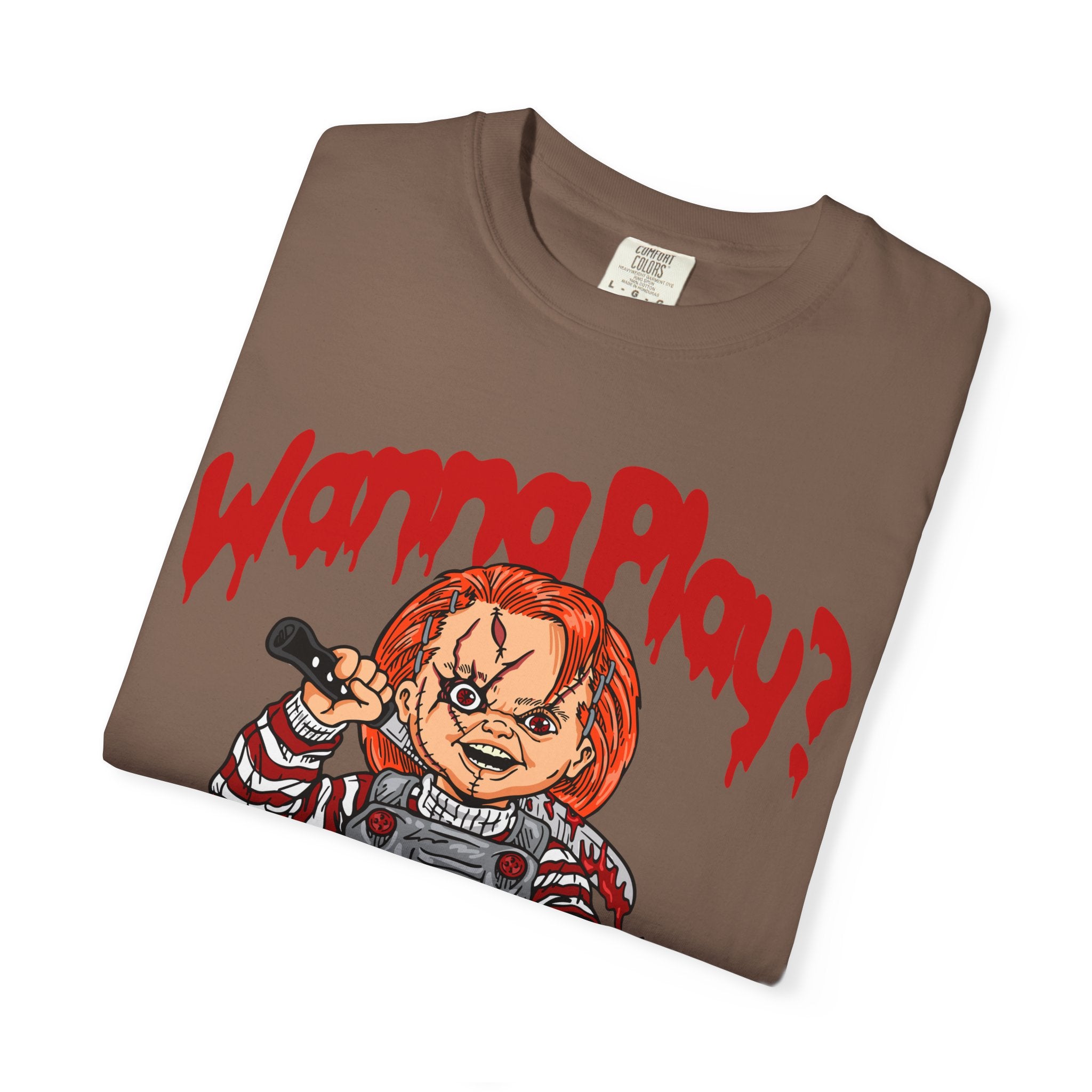 Chucky Doll Shirt - Wanna Play Horror Tee for Movie Fans - Sinful Threads