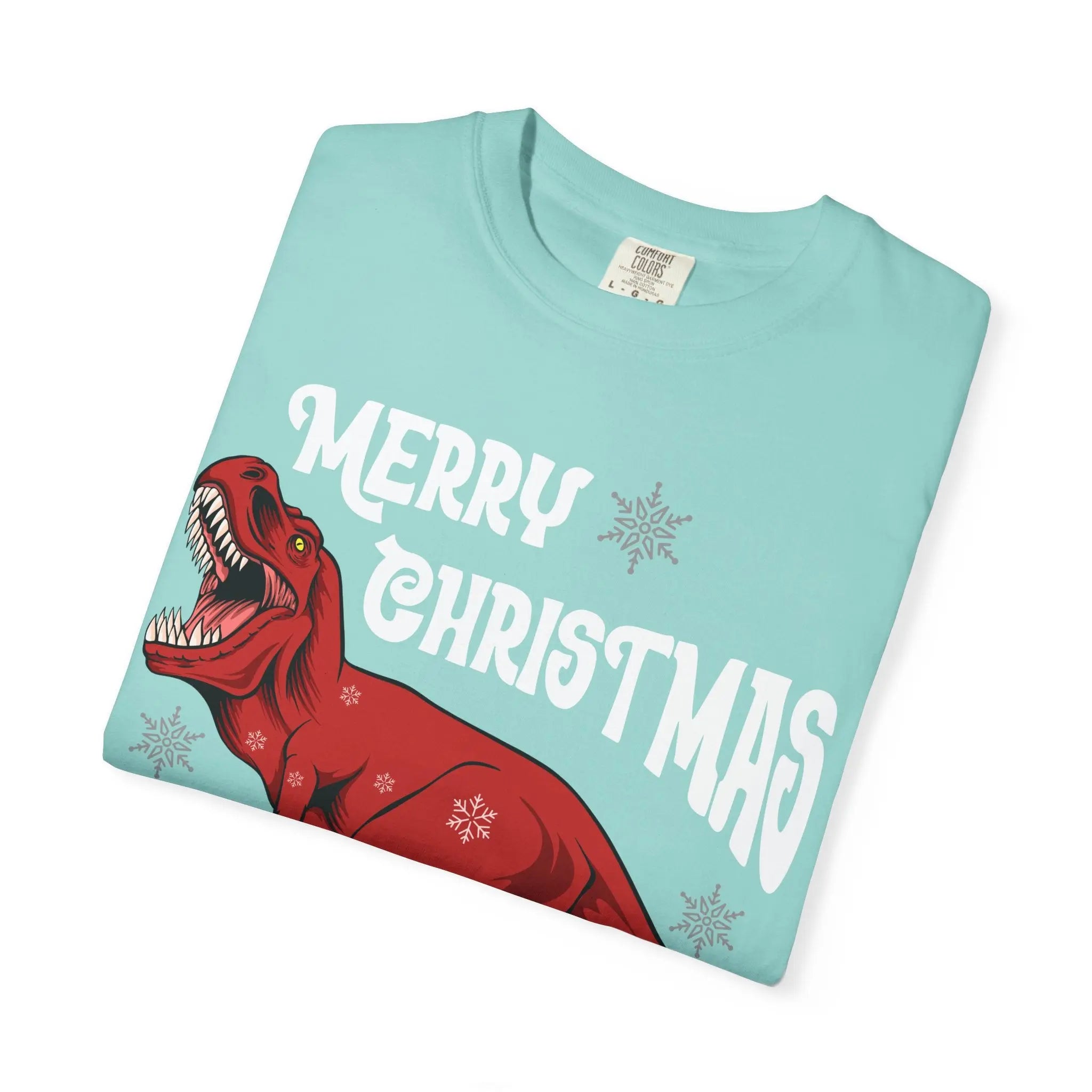 Christmas T Rex Tee - Funny Holiday Dinosaur Gift - Sinful Threads