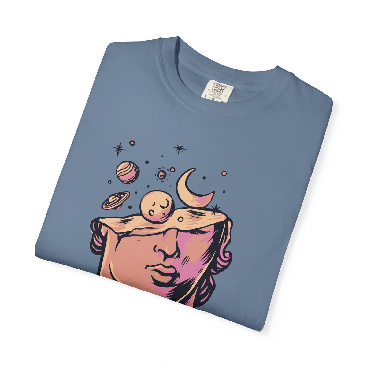 Celestial Space Bust Creative Unique Style T-Shirt - Sinful Threads