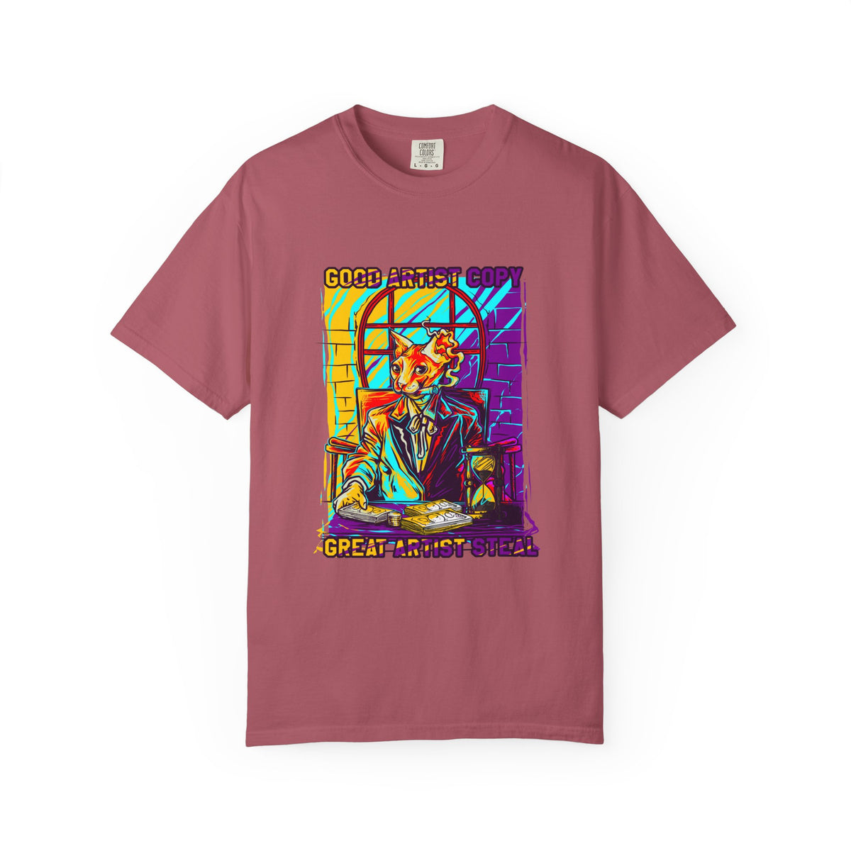 Good Artist Copy Great Artist Steal Funny Cat T-Shirt